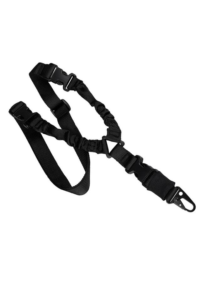 Thoraya American Style Single Point Shoulder Strap Nylon Webbing Sling with Buckles for Outdoor Sports Black  - Image 1