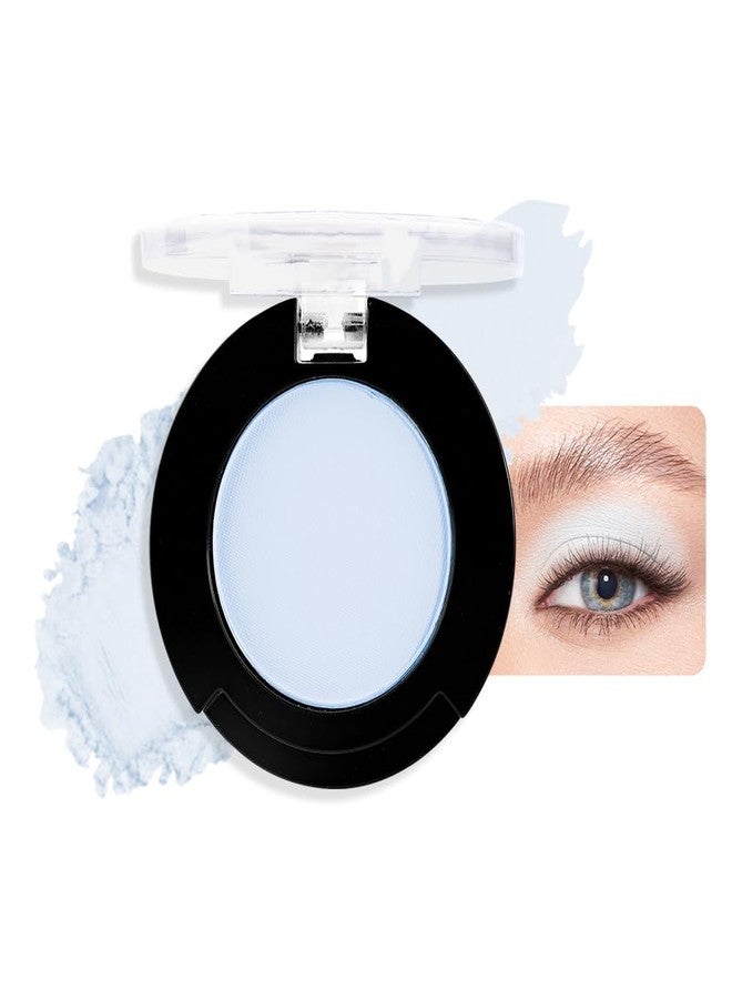 HHLTOH Light White Blue Single Matte Eyeshadow Makeup, Cream to Powder Monochrome Eye Shadow for Older Women, Daily Evening Girls Eyeshadow Palette Gift, sombras para ojos, Mini Vegan Travel Eye, #14 - Image 1