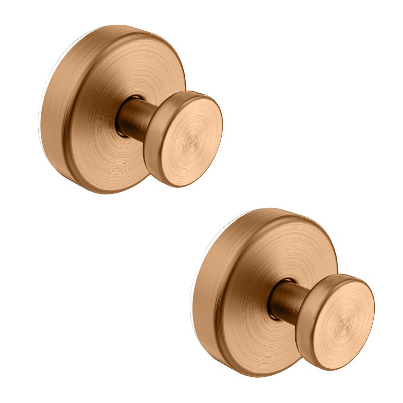 Bntuk Suction Cup Hooks for Shower, Removable Towel Hooks for Bathroom Window Glass Door Wall, Bath Robe Looafh Wreath Hook for Hanging - 4 Pack, Champagne Bronze - Image 1