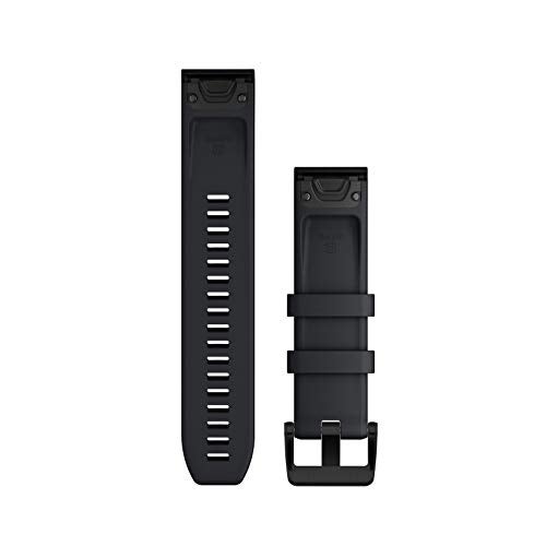 Garmin QuickFit 22 Watch Bands, Black with Black Stainless Steel Hardware - Image 2