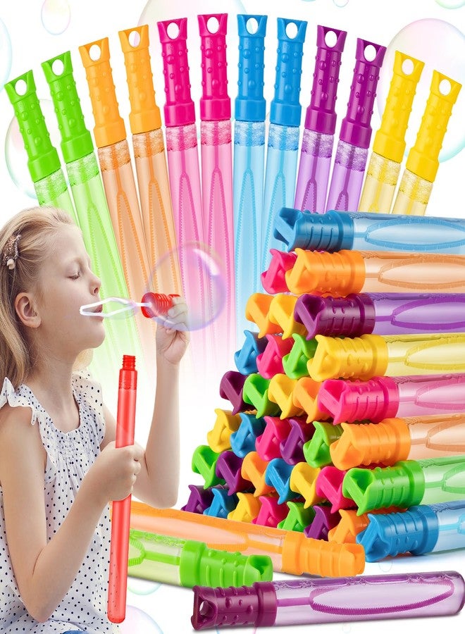 Jumlys 48 Pack Big Bubble Wands Bulk in 6 Colors, Bulk Party Favors for Kids, Ideal for Easter, Summer, Halloween, Valentine, School Classroom Prizes for Boys & Girls, Ideal Goodies Bags Stuffers - Image 1