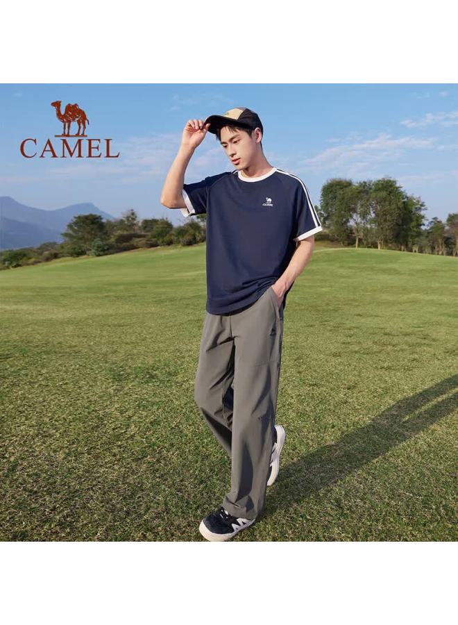Camel Dilireba Style Pure Soft Cotton Oversized Uni Short Sleeve T-shirt C36baxln090a Dark Blue M - Image 4