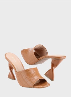 FYOR One Strap Mid Heel Sandals  - Image 4