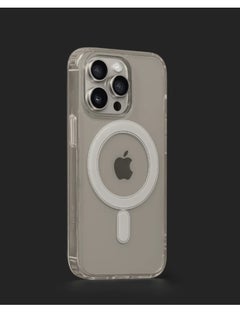 Ten tech Magnetic Clear Case Designed for iPhone 15 pro – Compatible with MagSafe Charger, Support Magnetic Car Mount Wireless Charging, Soft Press Buttons Scratch Resistant – ten tech
