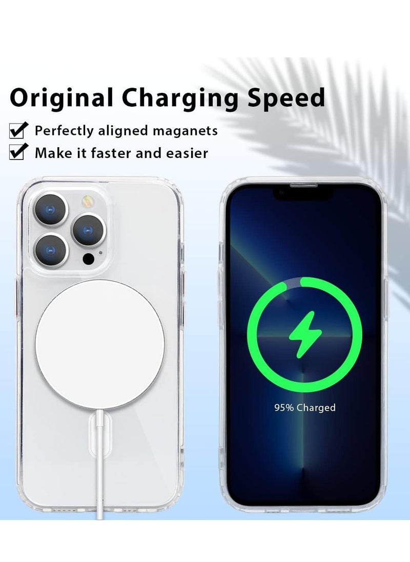 ten.tech - Ten tech Magnetic Clear Case Designed for iPhone 15 pro – Compatible with MagSafe Charger, Support Magnetic Car Mount Wireless Charging, Soft Press Buttons Scratch Resistant – ten tech - Image 1