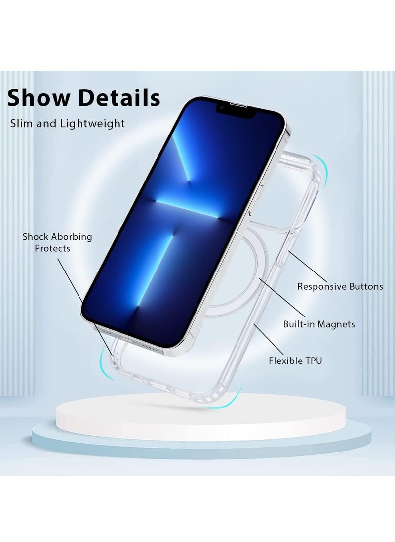ten.tech - Ten tech Magnetic Clear Case Designed for iPhone 15 pro – Compatible with MagSafe Charger, Support Magnetic Car Mount Wireless Charging, Soft Press Buttons Scratch Resistant – ten tech - Image 1