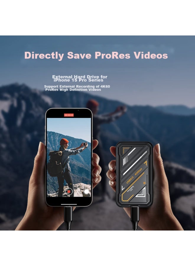 fanxiang Fanxiang 2Tb Portable Solid State Drive (Pssd), Portable Ssd, Type-C Direct Connection To Phone, 3700Mb/S, External Hard Drive For Computer, Ps3000 - Image 1