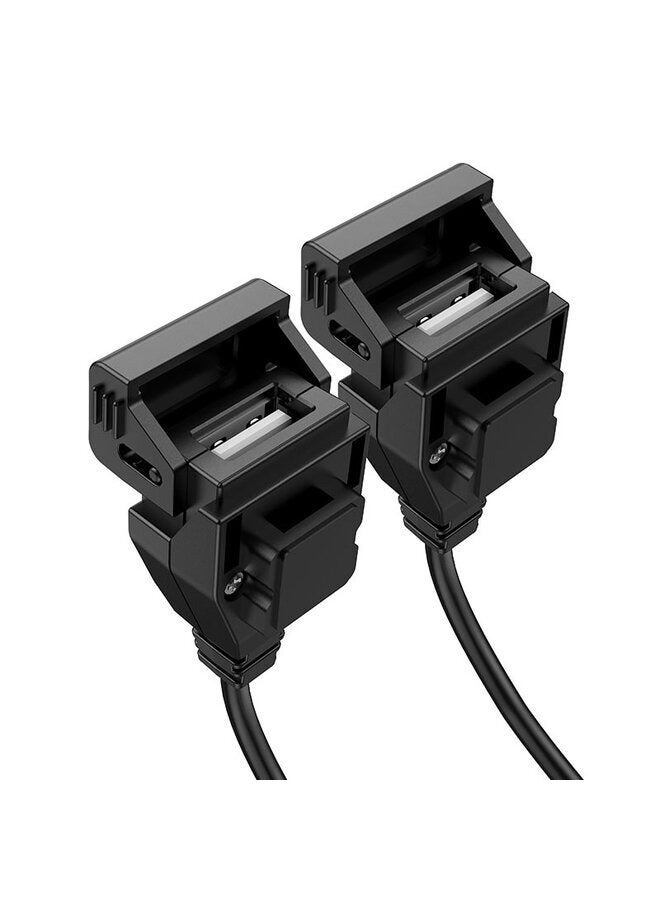 Hoco Z45A Motorcycle Charger, Dual USB 5V/2.4A Output, Waterproof USB-A Port, Handlebar Fixing Strap, 1.5m Cable, ABS+PC Material - Image 4