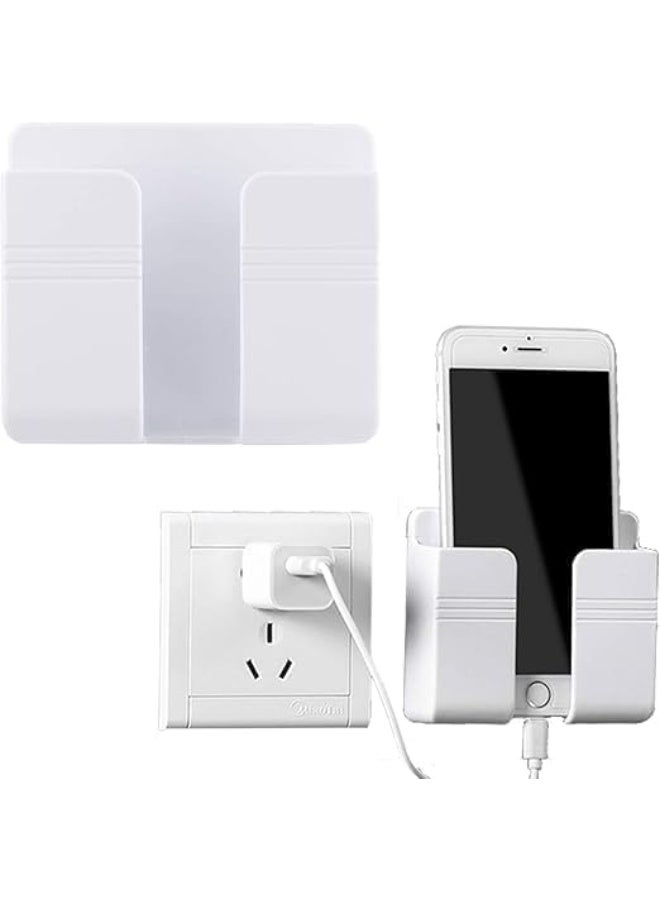 Wall Mount Phone Holder – Adhesive Mobile Charging Stand, Remote Control Holder & Multipurpose Storage Box for Home & Office - Image 3