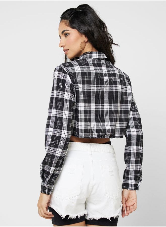 Urban Minx قميص قصير بطبعة مربعات من Urban Minx  - Image 2