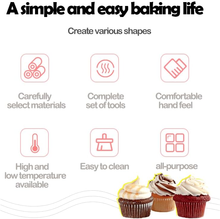 AISARCH 48-Piece Numbered Piping Tips, Cookie Icing Tips, Cookie Decorating Kit, Cake Decorating Tips for Cupcakes Cookies, Cake Supply Master Decorating Tip Set - Image 4