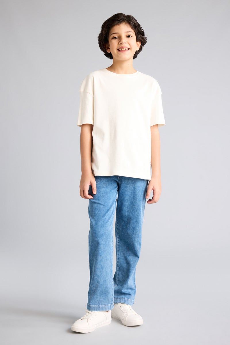 ديفاكتو بنطلون جينز اولادي قصة عادية برجل عادية - Image 1