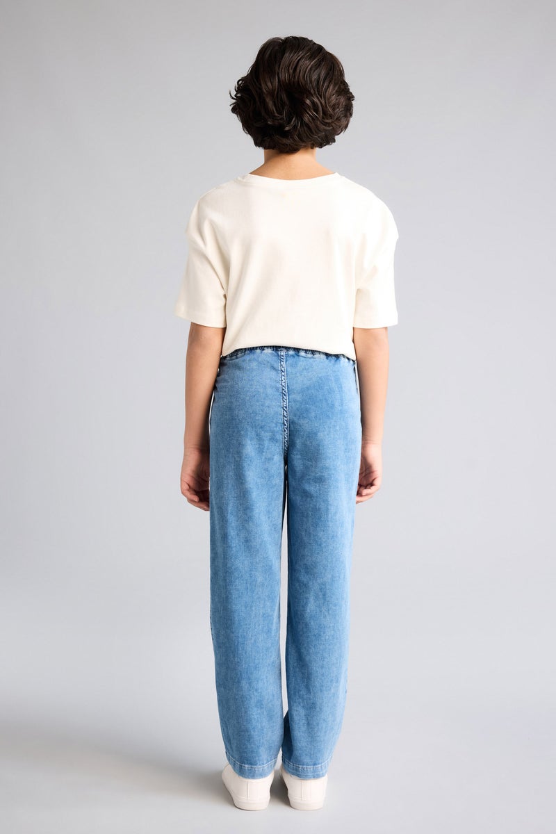 ديفاكتو بنطلون جينز اولادي قصة عادية برجل عادية - Image 5