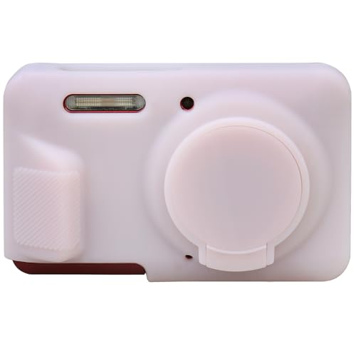 Elonbo Case for Kodak PIXPRO FZ55 Digital Camera, Kodak FZ55 Vlogging Camera Soft Silicone Case, Rubber Protective Cover, Anti-Scratch Skin Sleeve with Detachable Lens Cover, Jelly Pink - Image 1