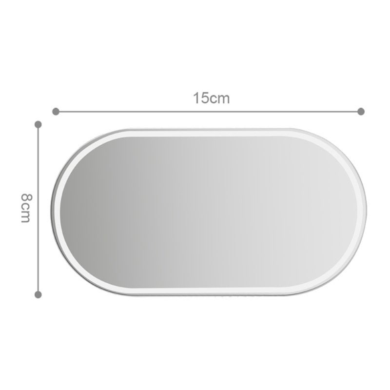 Car Visor Mirror: Silver Type1 1mm Thick Breakageproof Stainless Steel Makeup Mirror - Polished Edge Clear Image Cute Fashionable Mirror for Car Interior Use - Image 3