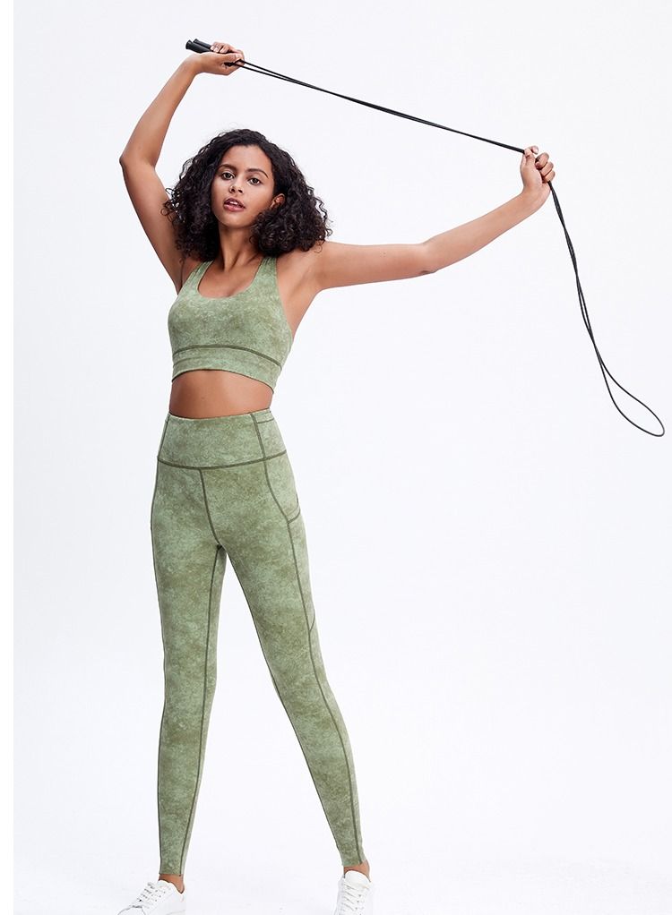 Yoga Exercise Fitness Running Bra Green