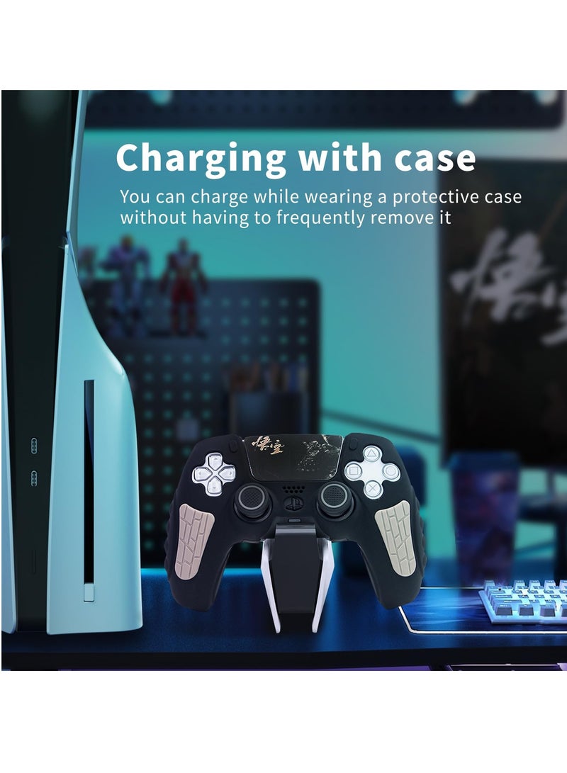 PS5 Controller Cover Case, Anti-Slip Silicone Cover Skin Compatible with PS5 Controller with Thumb Grip Caps, Joystick Protectors and Cover Wrap Sticker (Black Myth Wukong) - Image 5