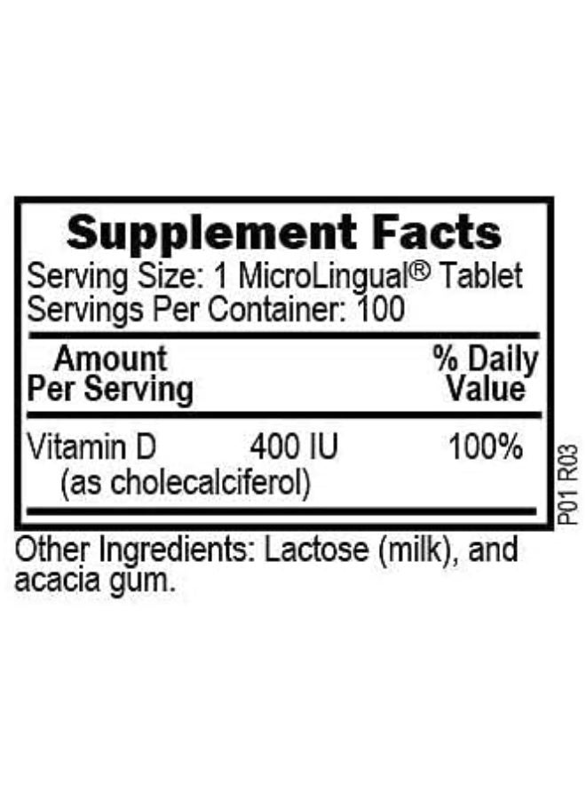 Superior Source أقراص فيتامين د3 400 وحدة دولية تحت اللسان للبالغين - Image 2