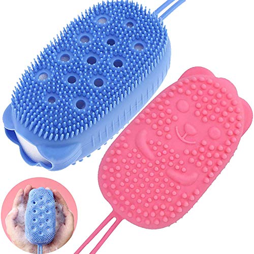 AG E-Com Silicone Bubble Bath Brush Quick Foaming Scrubbing Brushes Soft Rubbing Massage Bubble Body Cleaner for Shower Bathroom - Image 4