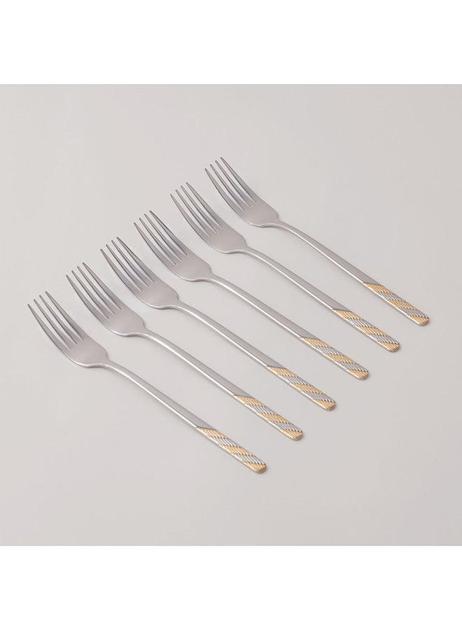 Pentola 6Pcs Dinner Fork Set #201,3Mm, Mirror Polish - Image 1