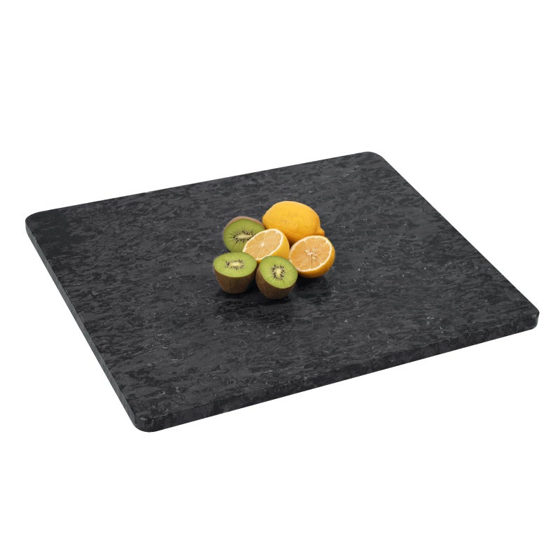 Adolif Black Marble Cutting Board For Kitchen, Large Marble Slab Pastry Board With Non-Slip Feet For Baking, Cheese, Charcuterie, Chocolate, 16x20 Inch, Pack Of 1 Piece - Image 1