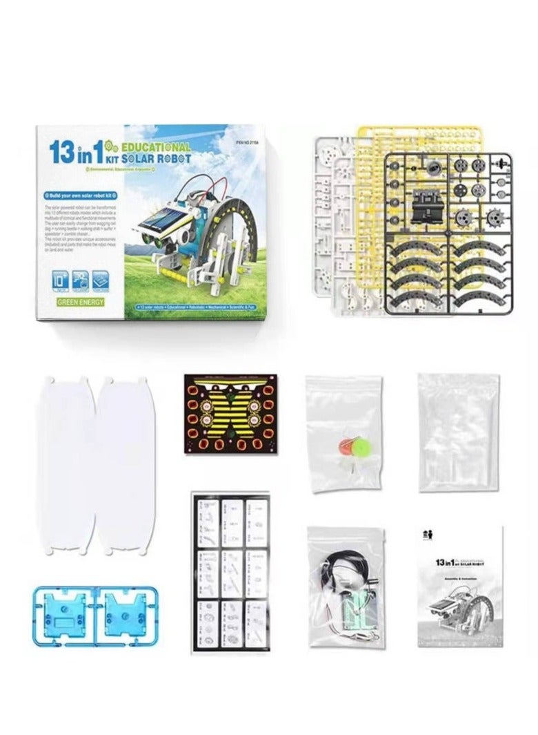 13-in-1 Solar Power Robots Creation Toy Educational Experiment DIY Robotics Kit