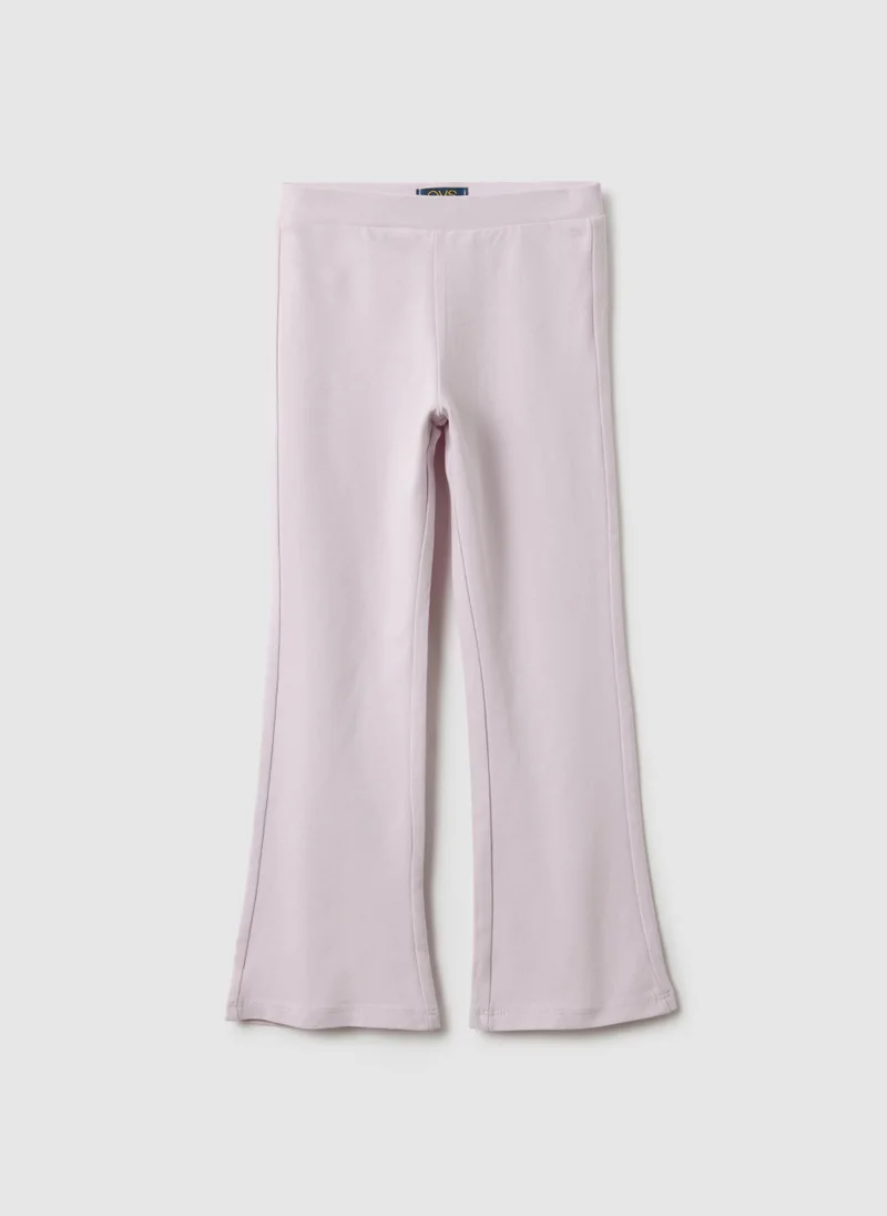 او في اس Ovs Pink Stretchy Cotton Regular Fit Leggings For Girls