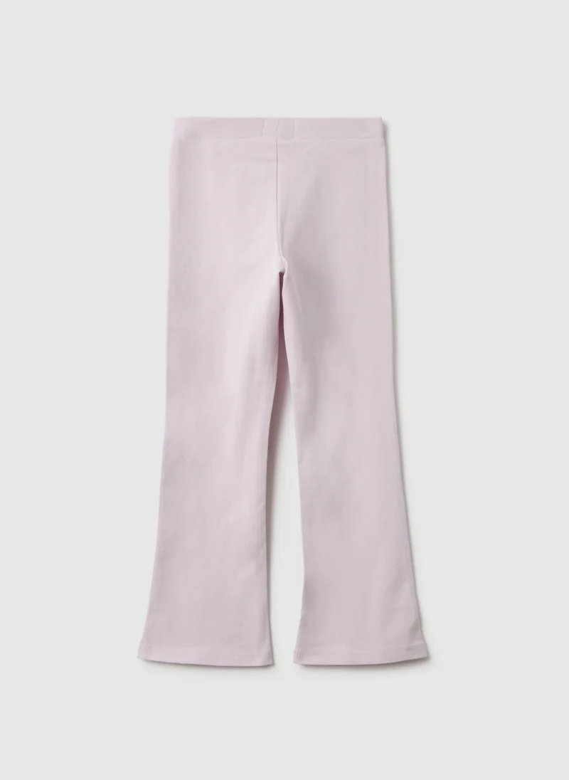 او في اس Ovs Pink Stretchy Cotton Regular Fit Leggings For Girls