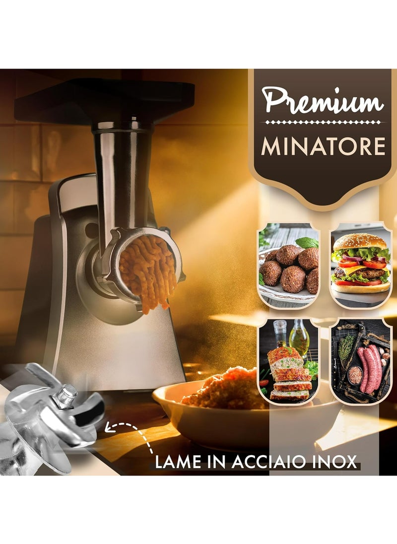 CLATRONIC - 1000W Meat Grinder with Pastry Attachment, Sausage Stuffer & Reverse Function | FW 3803 - Image 1
