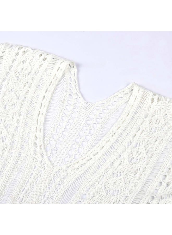 HARHAY Women's Summer Swimsuit Bikini Beach Swimwear Cover up Off White - Image 4
