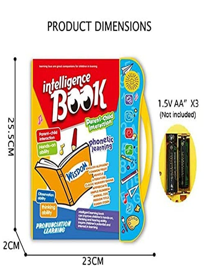 Vikrida Educational English Letters and Words Intelligence Learning Book, Activities with Numbers, Shapes, Animals Phonetic Learning Book for Toddlers - Image 2