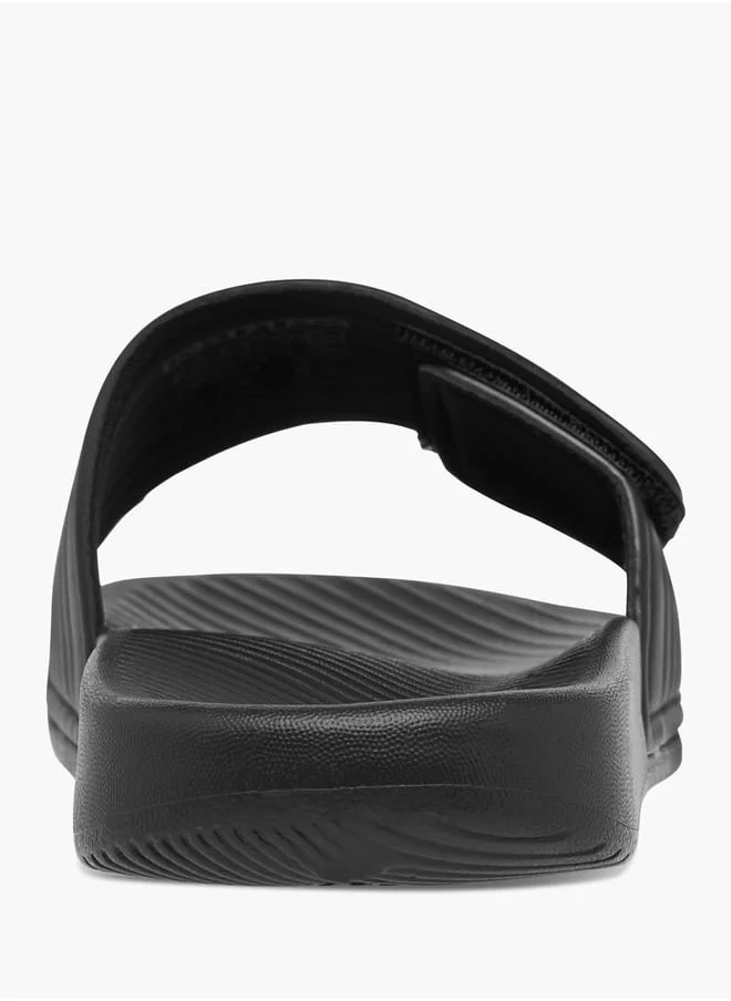 كابا Girl's Textured Slides with Hook and Loop Closure