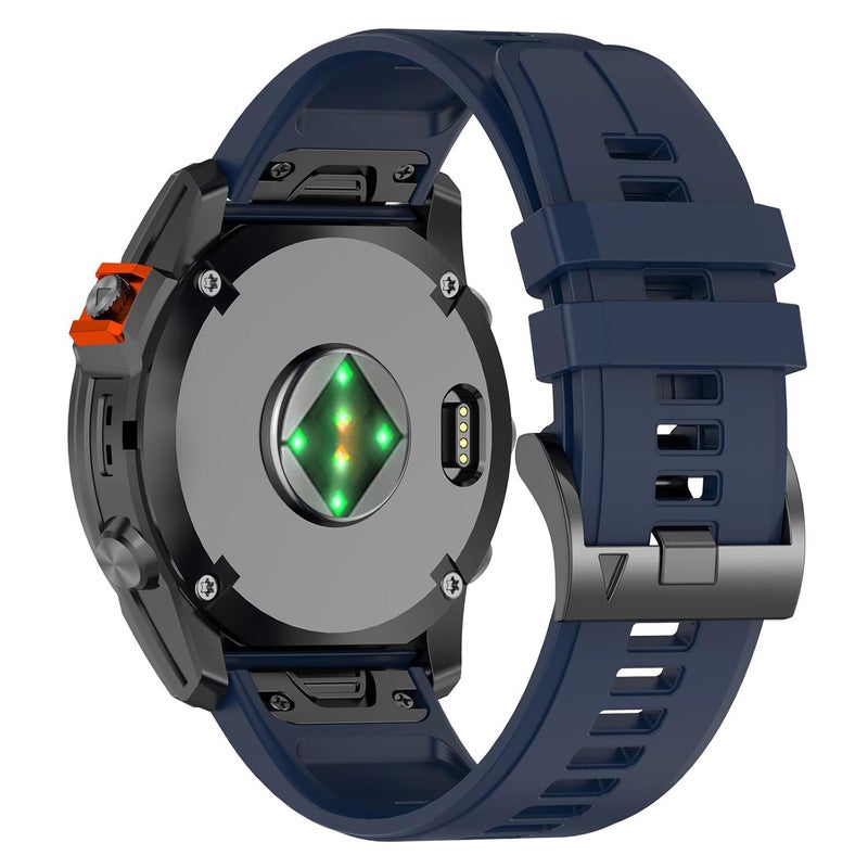 For Garmin 22Mm Official Quick Release Silicone Watch Band(Dark Blue) - Image 1