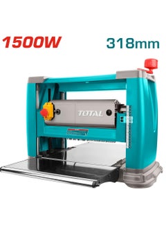 TOTAL Total 1500W Thickness Planer Electric Planer – 220V-240V, Max Cutting Width 318mm, Max Cutting Depth 2.5mm, 9000 RPM Blade Speed – Ideal for Woodworking, Biscuit Jointing, and Laminate Trimming  - Image 1
