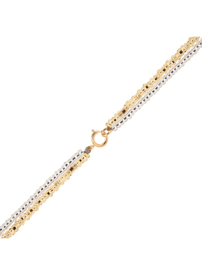 Minza ” Sun Shine ” Pure 18K Gold, Pearl Stone, Crystal & Czech Bead, Handmade Necklace for Women, Beaded & Pendant Necklace, 0.320 grams of Gold, Jewelry for Casual & Special Occasion - Image 5