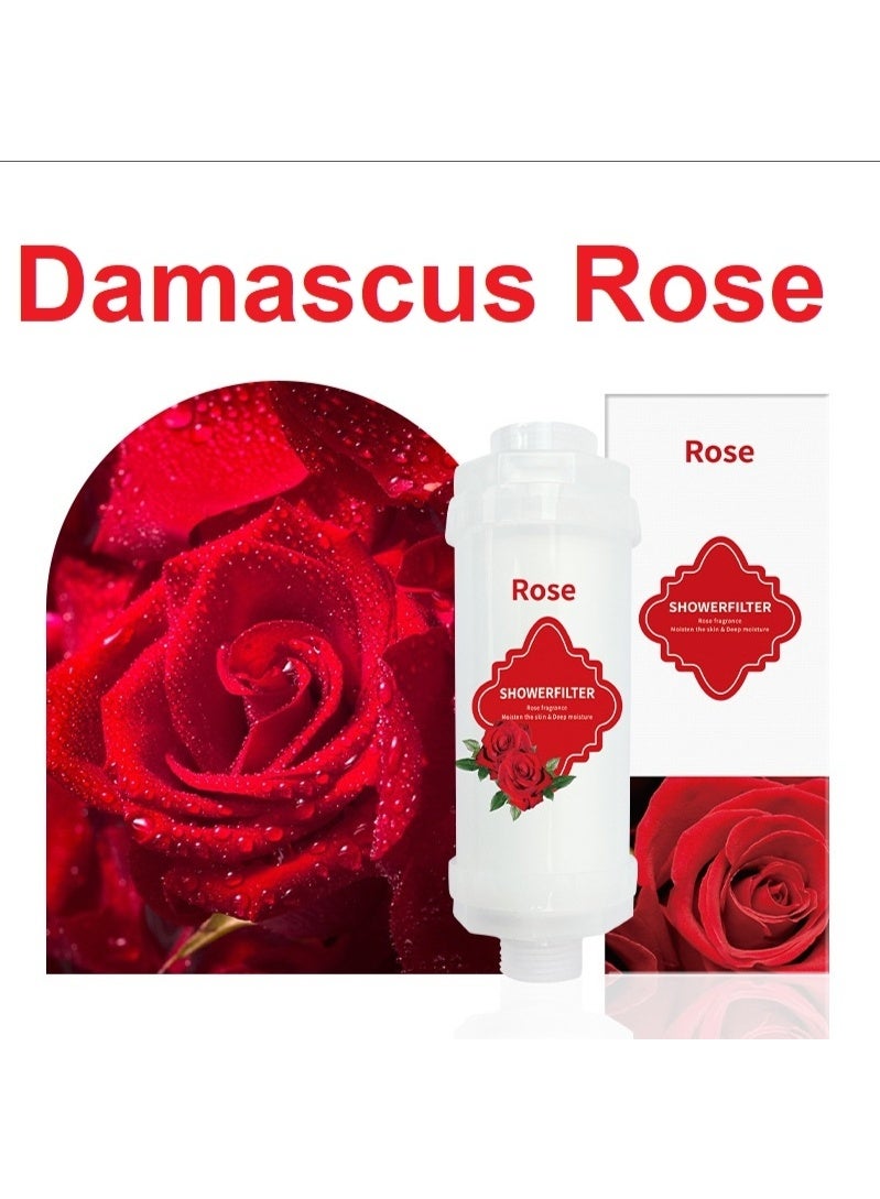 SHIXIN Shower head set, star-shaped ring shower head and fragranced vitamin C filter, handheld shower head, protecting skin soft and  smooth hair (Rose) - Image 3