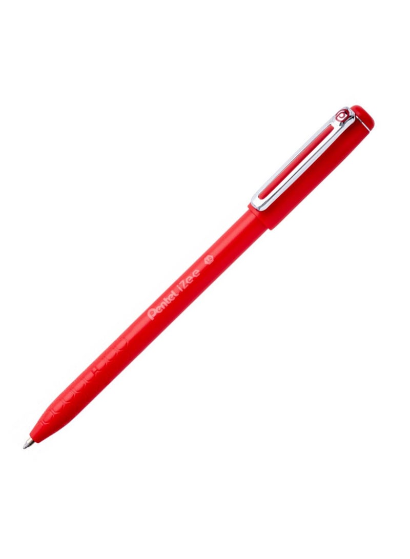 Pentel 12-Piece Izee Ballpoint Pen 1.0mm Tip Red Ink - Image 2