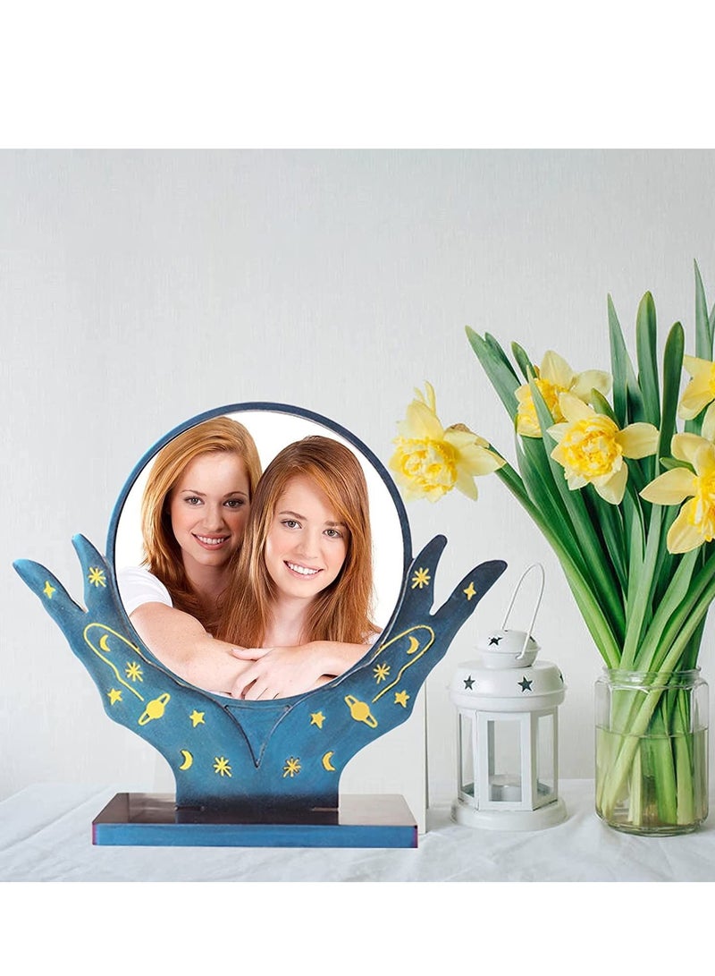 SYOSI Makeup Mirror, Silicone Mould, DIY Art Creation, Epoxy Resin, Photo Frame, MakeupMirror with 2Pcs Acrylic, Home Decoration Handmade Ornaments Crafts  - Image 3