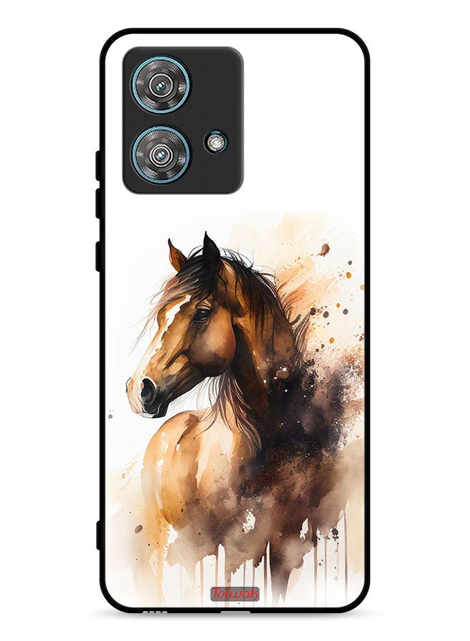 Tolwak Motorola Edge 40 Neo 5G Protective Case Cover Horse Abstract Art - Image 1