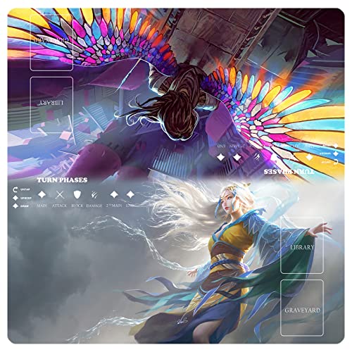 sabermaster MTG Playmat Table Mats Size 60X60 cm Mousepad Compatible for MTG RPG CCG Trading Card Game Play mats Original Play Mat Art Designs Accessories - Image 1
