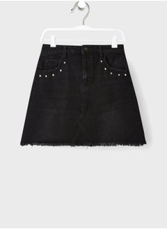MANGO Youth Studded Denim Skirt  - Image 1