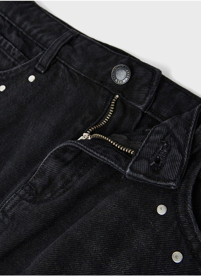 MANGO Youth Studded Denim Skirt  - Image 4