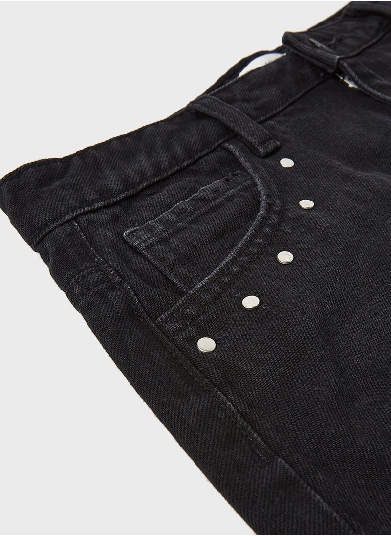 MANGO Youth Studded Denim Skirt  - Image 3
