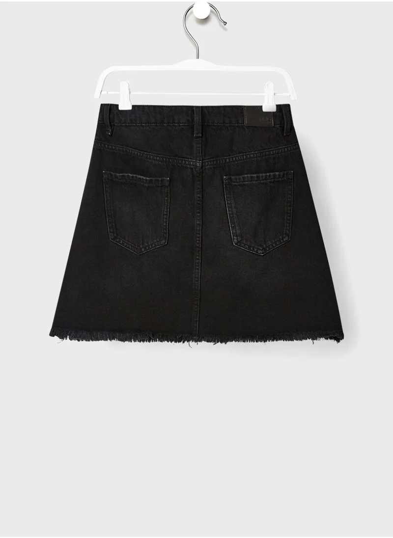 MANGO Youth Studded Denim Skirt