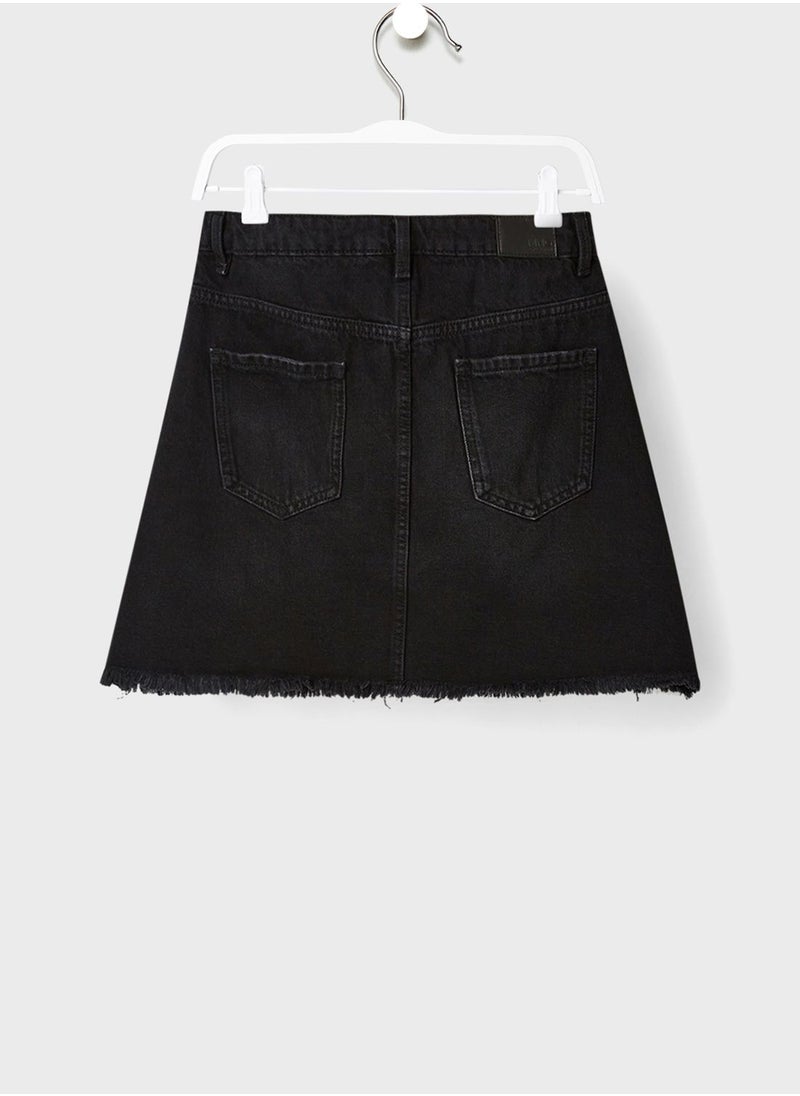 MANGO Youth Studded Denim Skirt  - Image 2