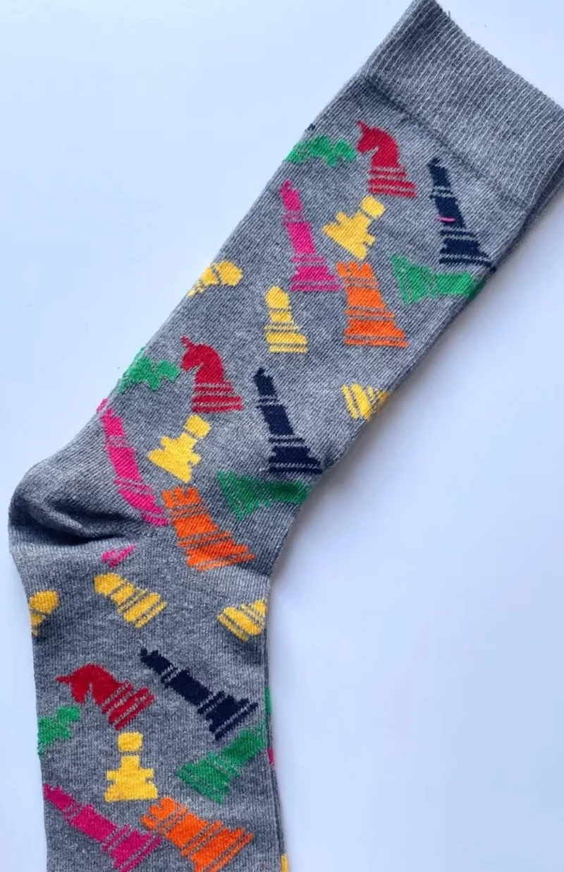 دودي فلورا Chess Patterned Socks Men's Long Socks Clb
