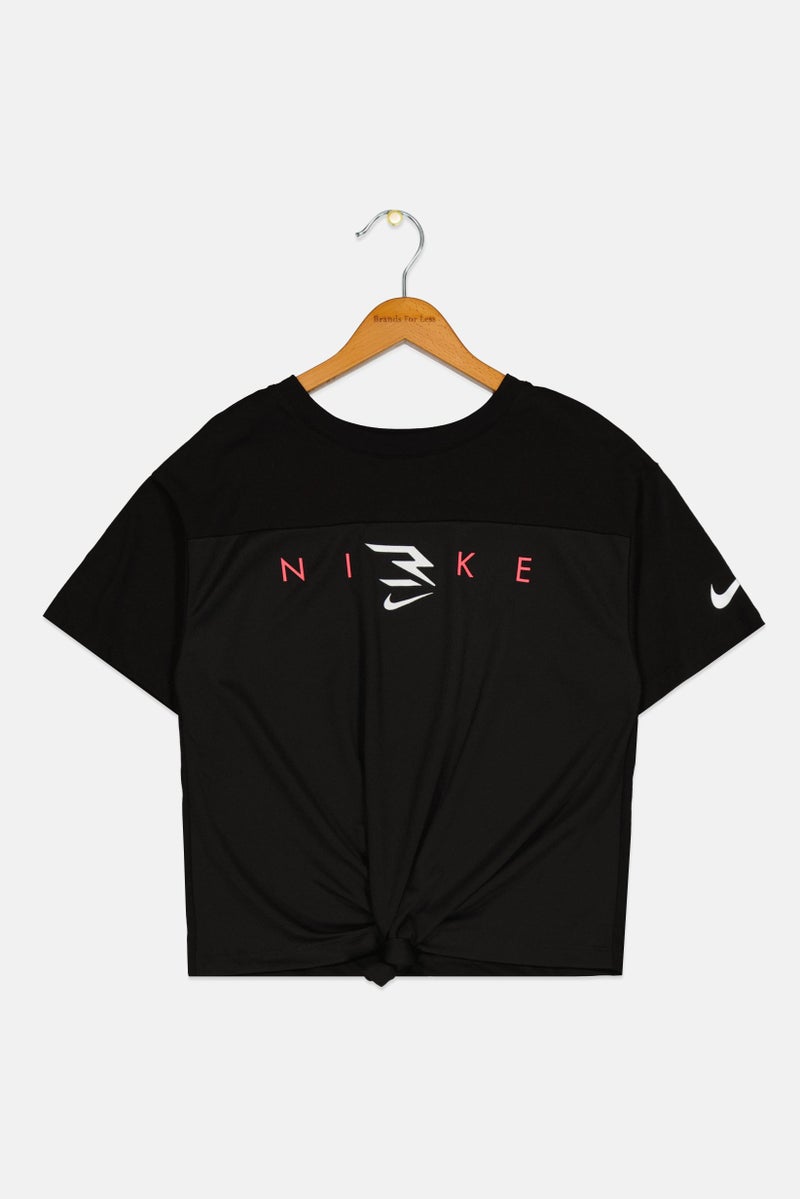 Nike Nike 3Brand by Russell Wilson Kids Girl Sportswear Fit Outdoor Top, Black  - Image 1