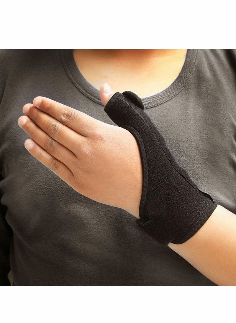 Excefore Sports Thumb Brace Protector, Fits Men and Women Left and Right Hand, Splint Support Wrap, Wrist Stabilizer for Carpal Tunnel, Sprains, and Trigger Pain Relief (Black, 1 Pair)  - Image 2