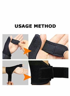 Excefore Sports Thumb Brace Protector, Fits Men and Women Left and Right Hand, Splint Support Wrap, Wrist Stabilizer for Carpal Tunnel, Sprains, and Trigger Pain Relief (Black, 1 Pair)  - Image 4