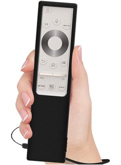 erorex Silicone Protective Case For Samsung Bn59 01311 Smart Tv Remote Shockproof Anti Slip Battery Cover For Samsung Qled Tv Remote Anti Lost With Remote Loop Black  - Image 4
